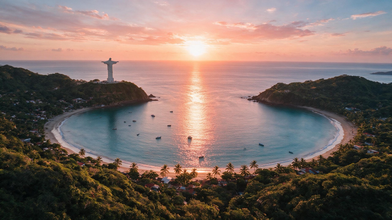 Bahía de San Juan del Sur al atardecer